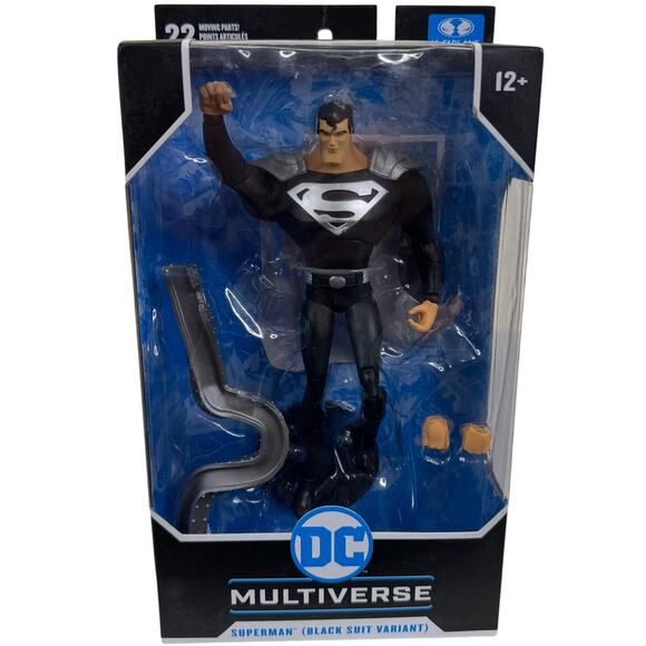 McFarlane Toys DC Multiverse Superman Animated Series Black Suit Variant 1:10 - Picture 1 of 6